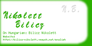 nikolett bilicz business card